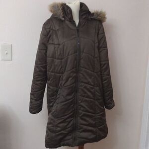 Lady Von Hart Women's Brown Puffer Coat sz 1X